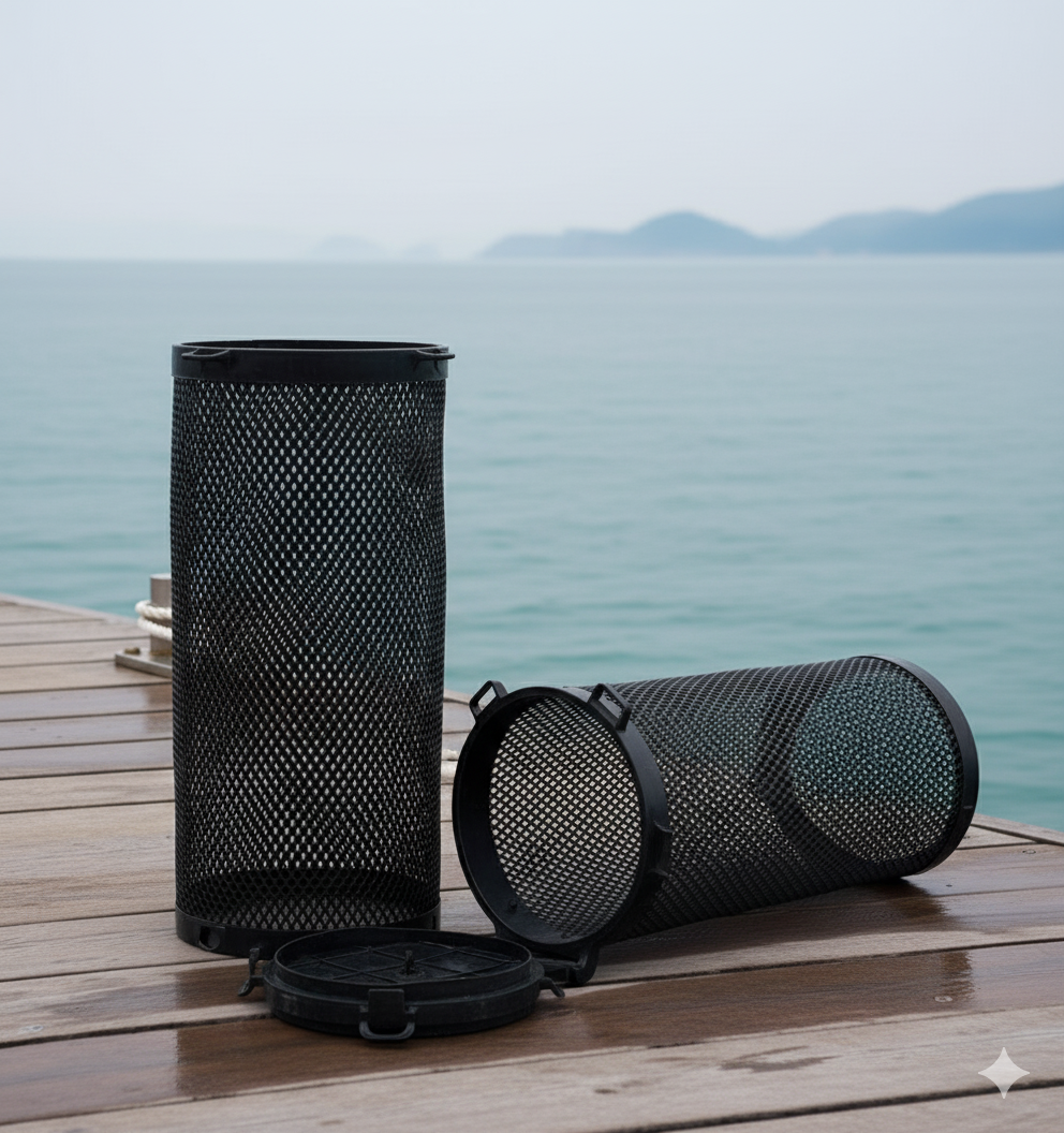 Caixas de malha para ostras – Proteção, controle e crescimento ideal